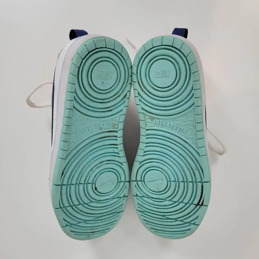 Nike Court Borough Low 2 Kids Sneakers Size 7.5 White All Day Play BQ5448-112